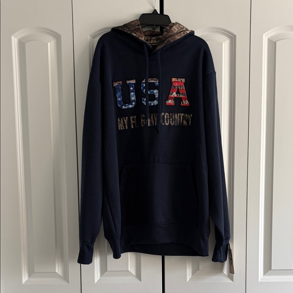 Mossy Oak Navy USA Graphic Hoodie